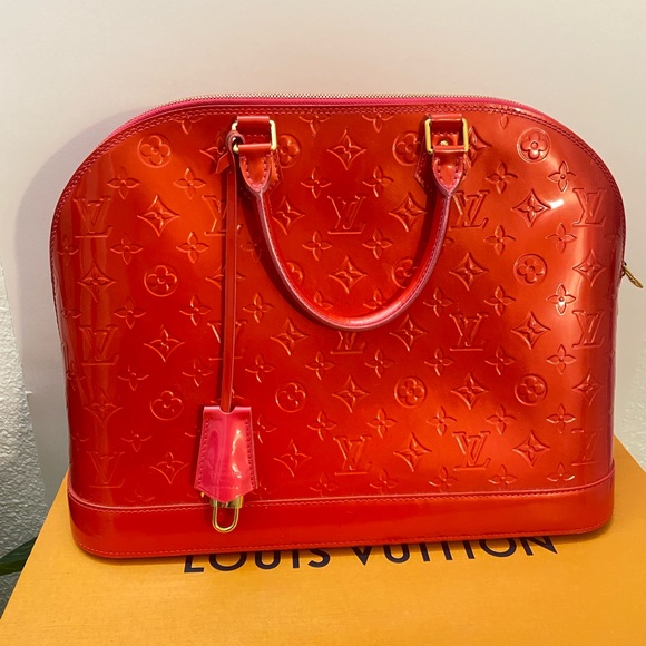 Louis Vuitton Handbags - Louis Vuitton The Alma Two tone Red and pink Shiny Red Embossed Satchel